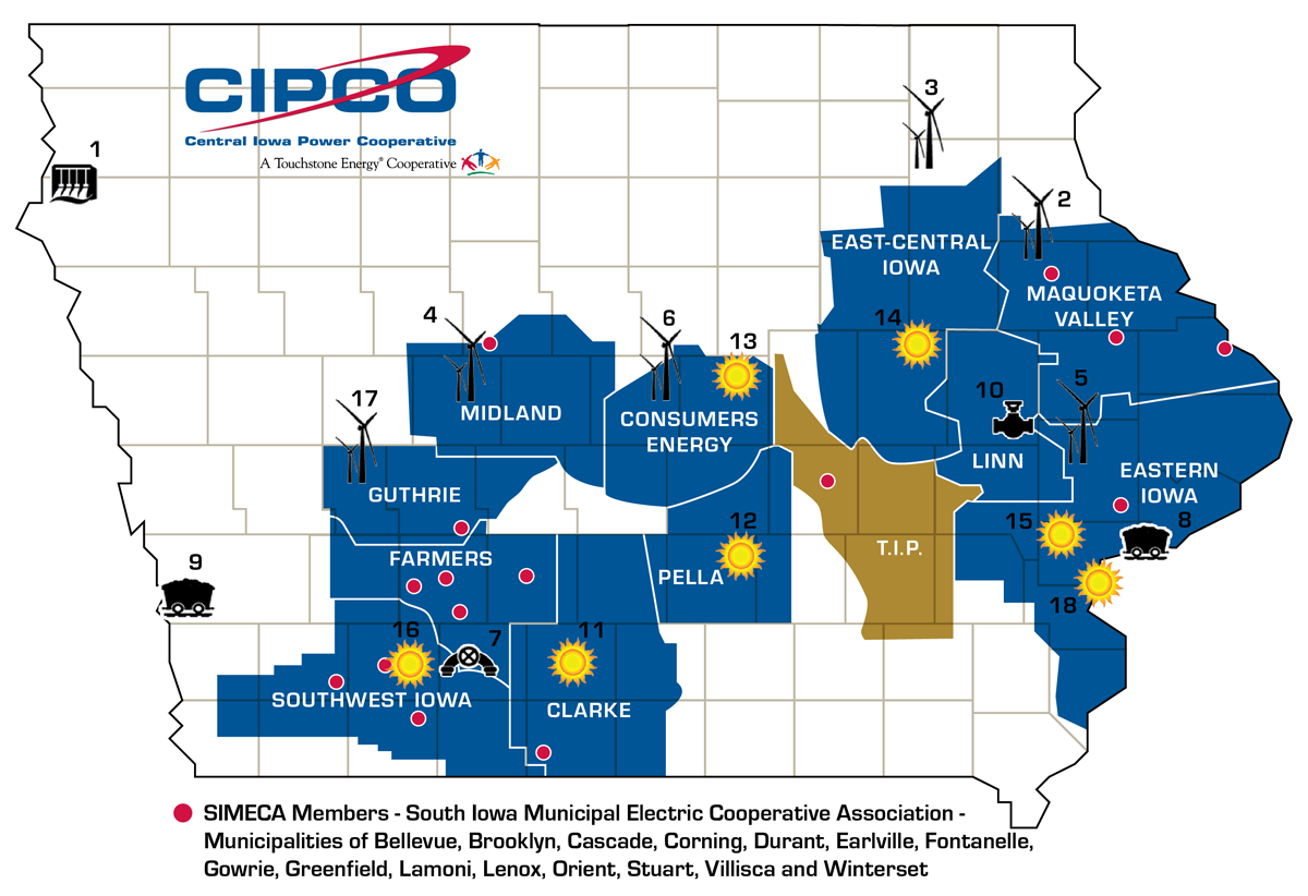 CIPCO Generation Map