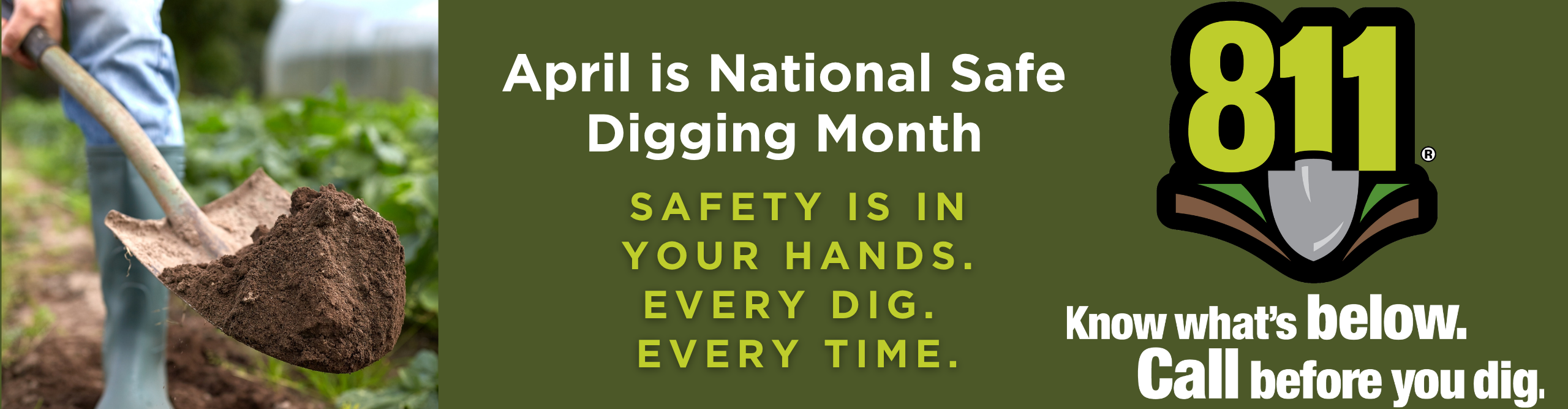 Call before you dig - April safe digging month